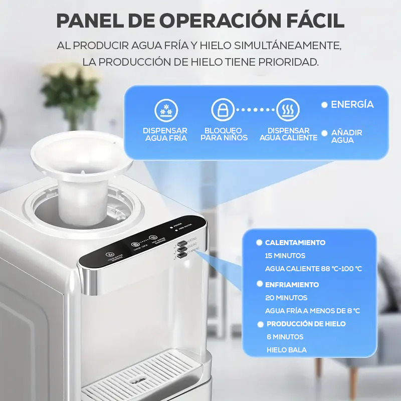 Dispenser FonteViva 3 em 1 + Regallo: Conservadora con Rueditas