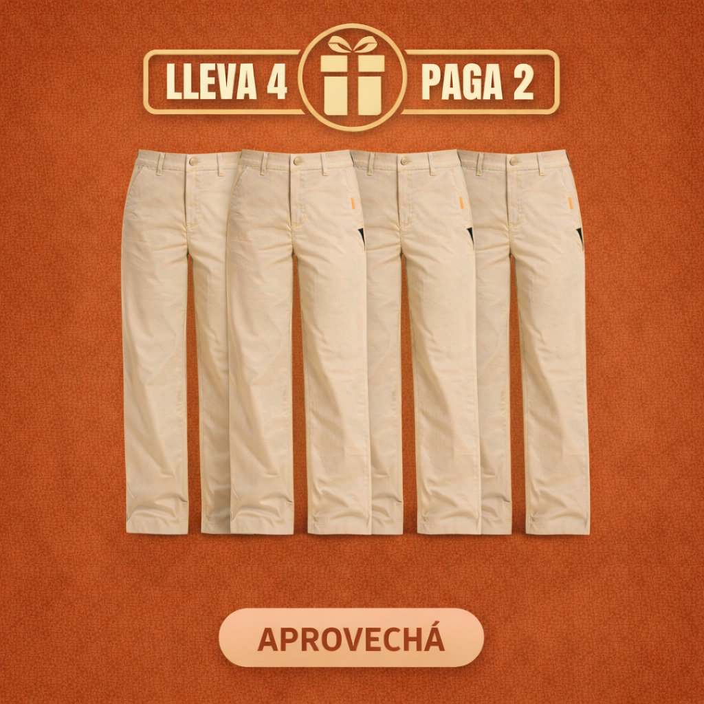 [Promo Llevá 4, Pagá 2] Pantalón Silk Fit™ en Algodón Premium, Suave y Liviano