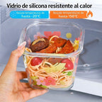 Kit de 10 Frascos Herméticos de Vidrio Templado Premium con Tapa Sellada y Traba de Seguridad + ¡Kit de Utensilios GRATIS!