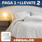 Promo 2x1: Ropa de Cama Completa en Algodón y Seda con Diseño Moderno + 2 Fundas de Almohada de REGALO