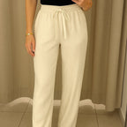 [Llevá 5, Pagá Solo 3] Pantalón Femenino Soline Pantalón con Cintura Elástica en Poliamida, Poliéster y Spandex